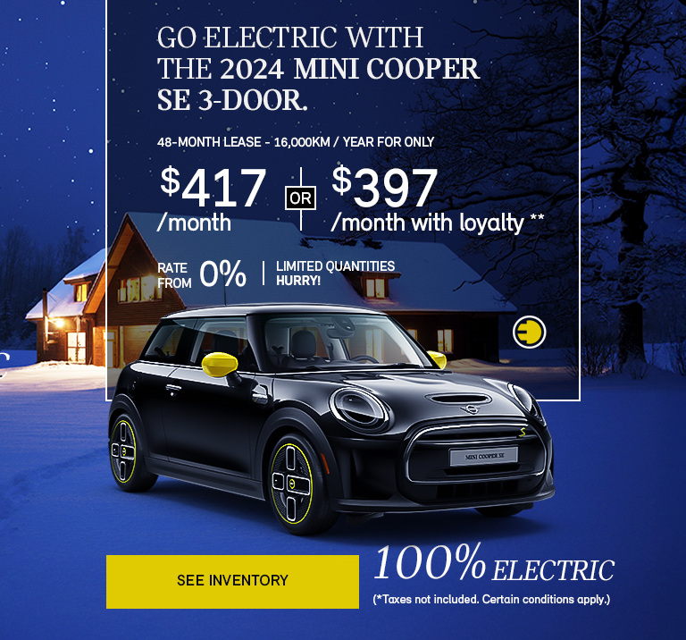 Go Electric With The 2024 Mini Cooper SE 3 Door