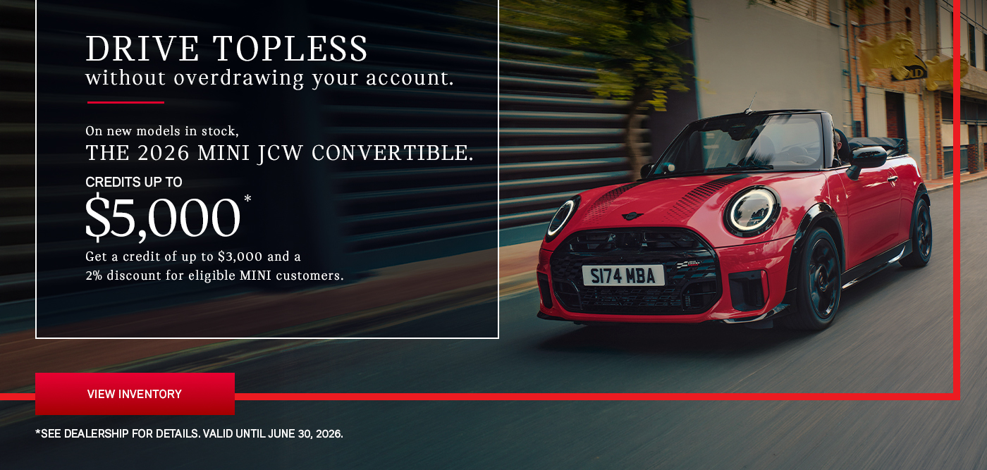DRIVE TOPLESS without overdrawing your account.