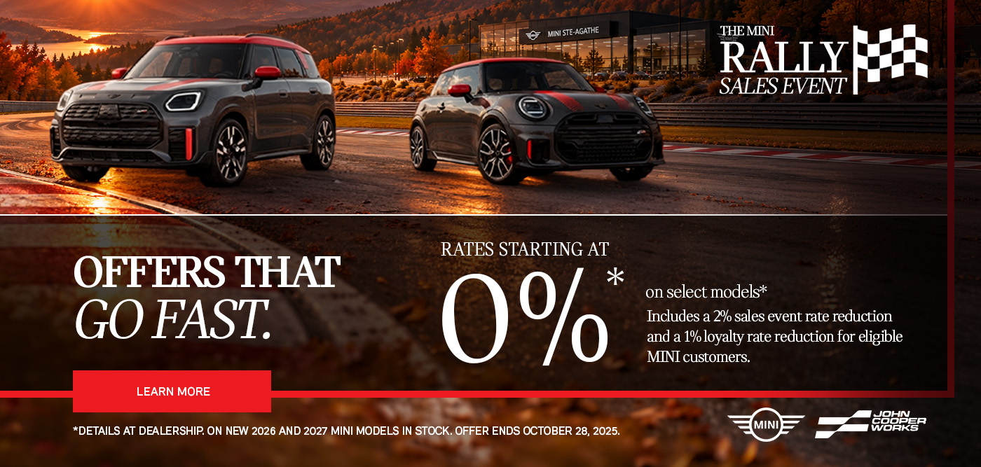 THE MINI RALLY SALES EVENT