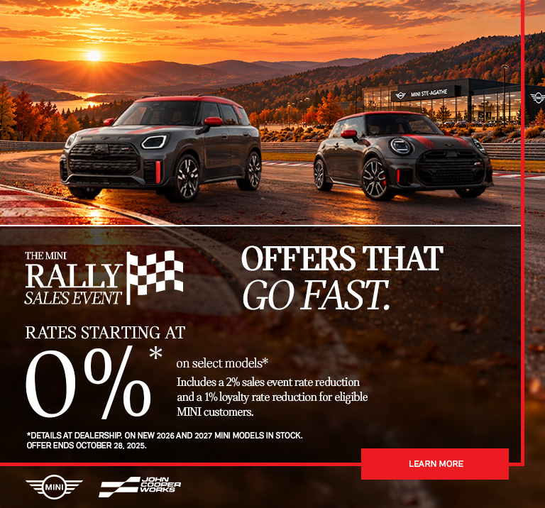 THE MINI RALLY SALES EVENT