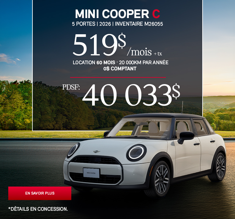 Mini Cooper C 5 portes 2026