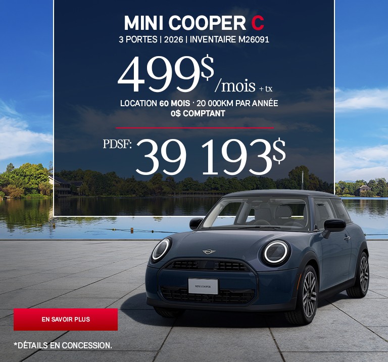 Mini Cooper C 3 portes 2026