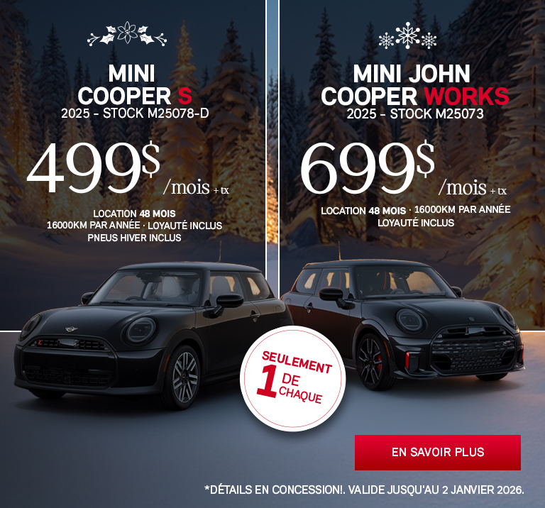 MINI Cooper S Démo 2025