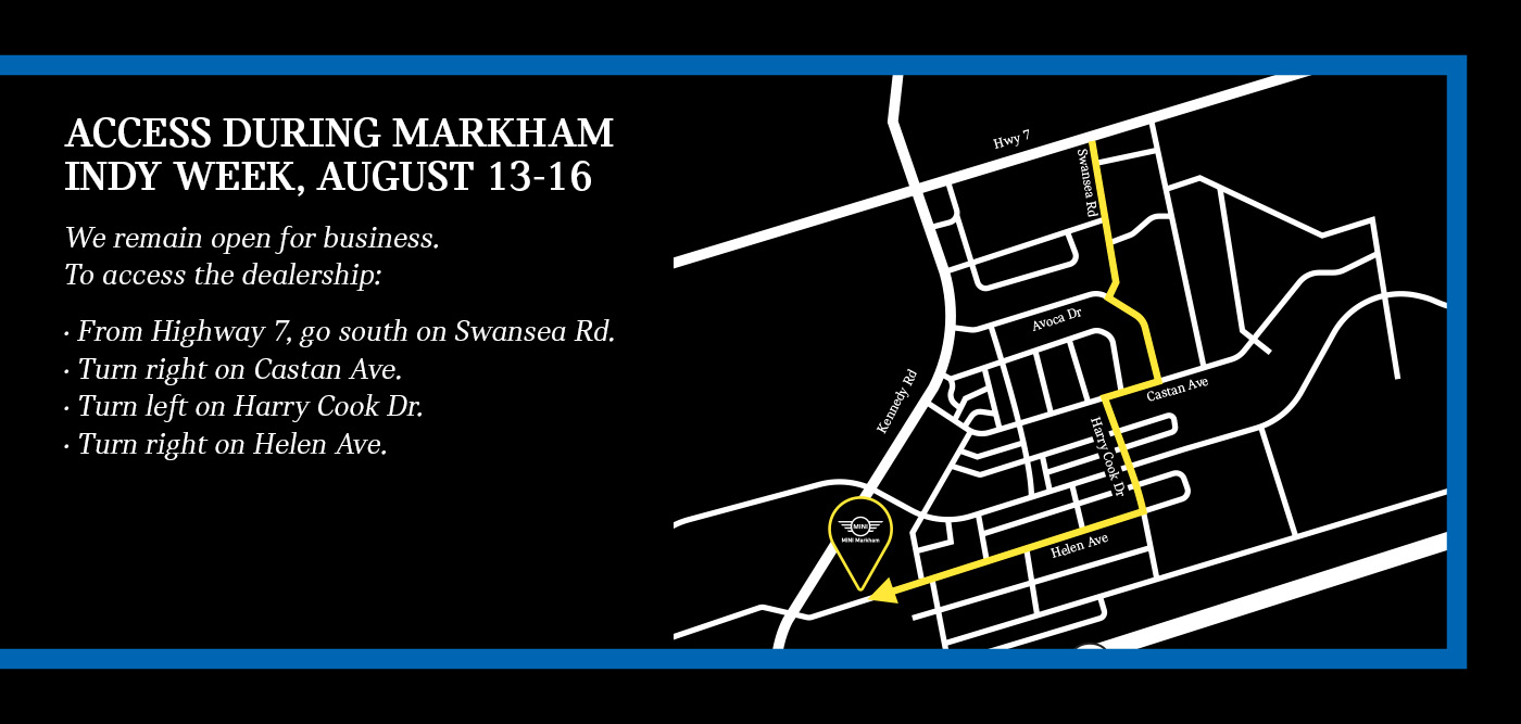 Access During Markham Indy Week, August 13-16