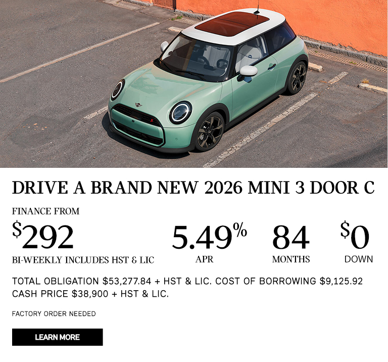 DRIVE A BRAND NEW 2026 MINI 3 DOOR C
