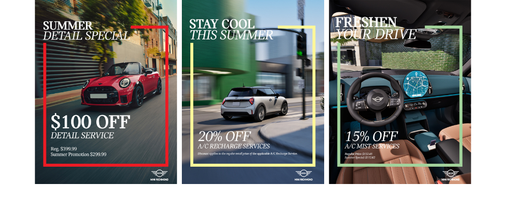Mini Richmond Summer Service Specials