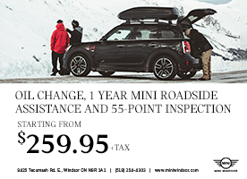 Oil Change 1 Year Mini Roadside Assistance and 55-Point Inspection 