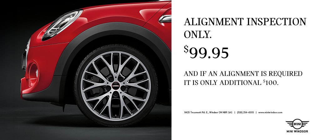 ALIGNMENT INSPECTION ONLY.