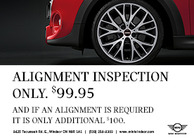 ALIGNMENT INSPECTION ONLY