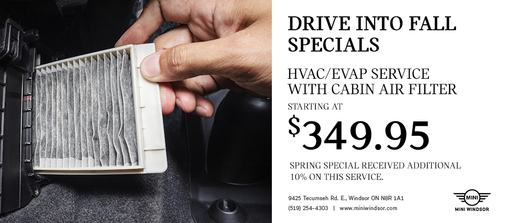 HVAC/EVAP SERVICE WITH CABIN AIR FILTER