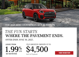 THE 2025 MINI COUNTRYMAN SE JCW EDITION