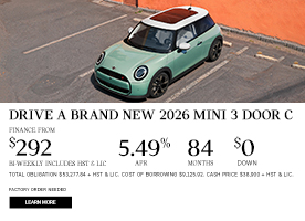 DRIVE A BRAND NEW 2026 MINI 3 DOOR C